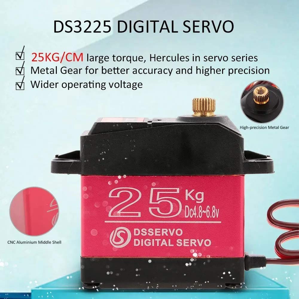 Amazon | LJWRC 25kg サーボモーター 270度 メタルギア 高トルク 防水